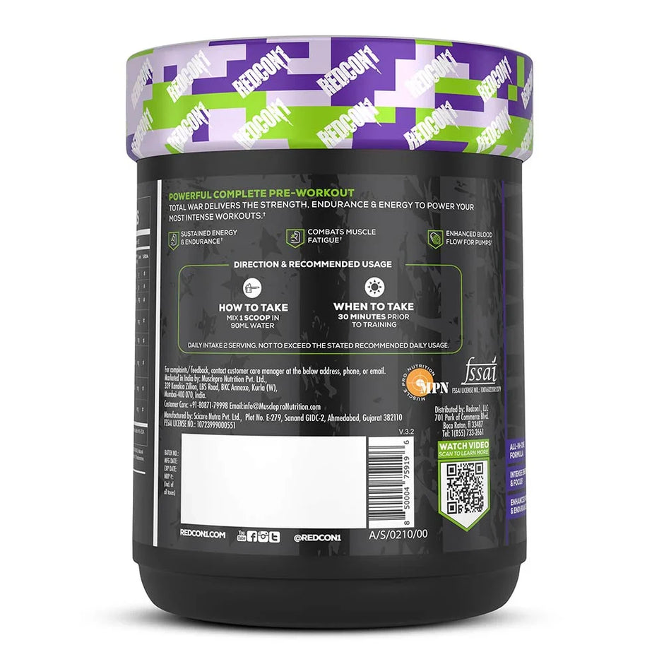 Redcon1 TotalWar Pre Workout - 60 Servings