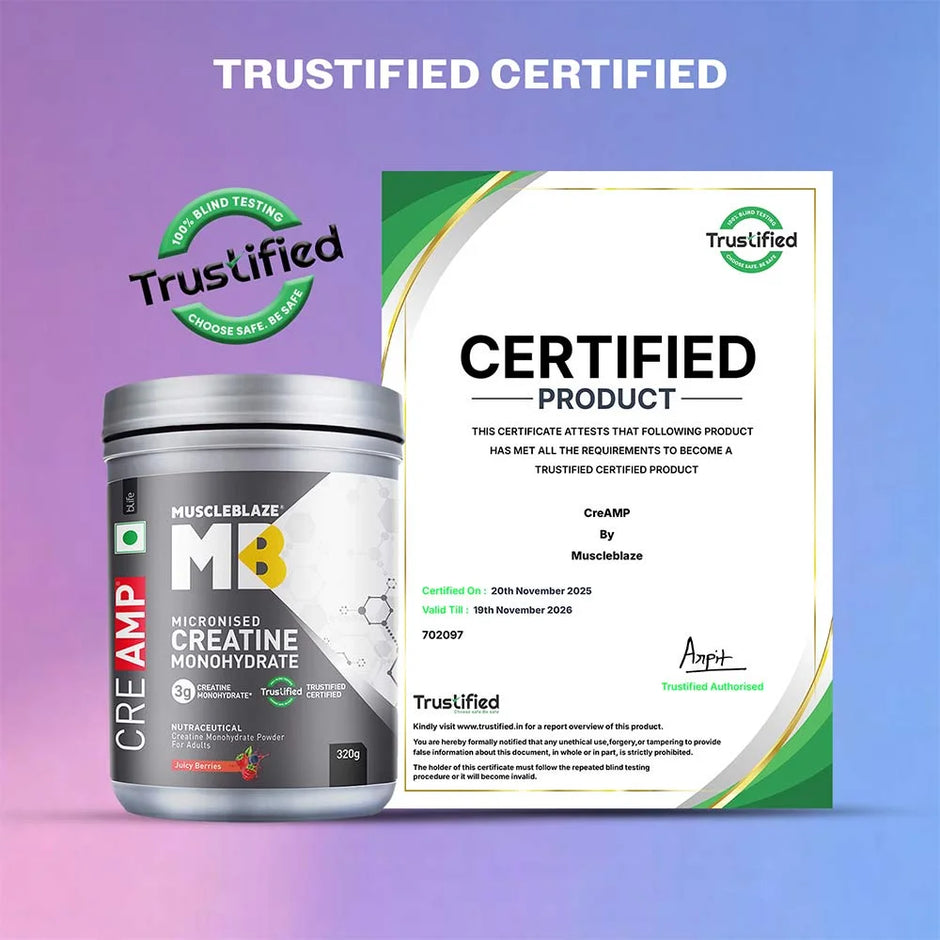 MuscleBlaze Creatine Monohydrate CreAMP | 320gm