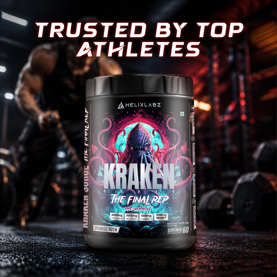 HelixLabz Kraken Pre-Workout | Orange Flavour | 60 Servings