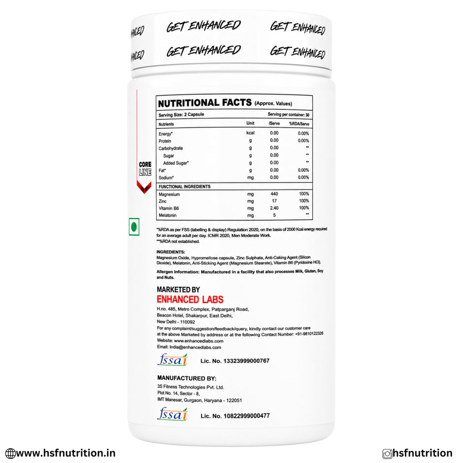 Enhanced ZMA Capsules | 60 Capsules
